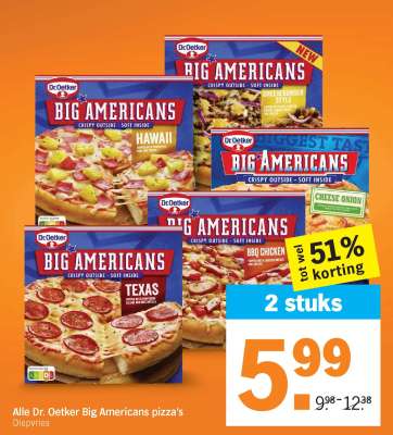 Dr. Oetker Big Americans pizza's