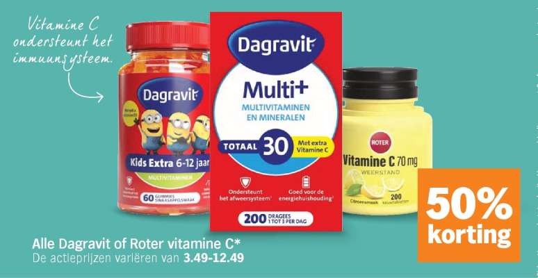 Alle Dagravit of Roter vitamine C*