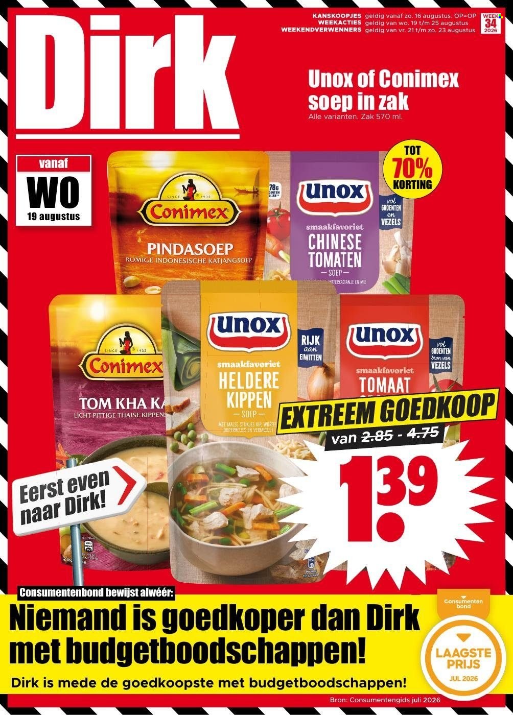 Dirk-aanbieding - 19-8-2026 - 25-8-2026. Pagina 1