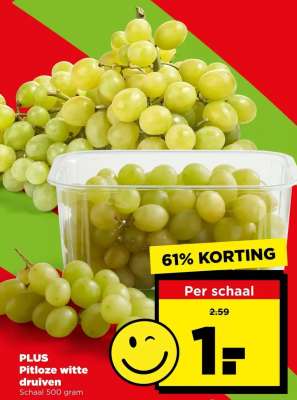 PLUS Pitloze witte druiven