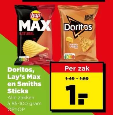 Doritos, Lay's Max en Smiths Sticks