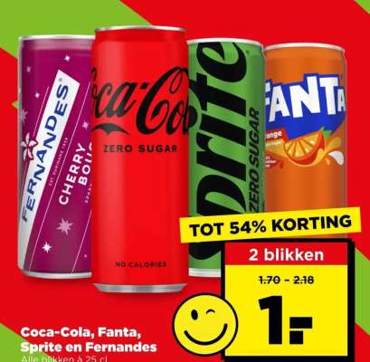 Coca-Cola, Fanta, Sprite en Fernandes