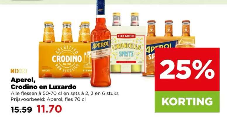 Aperol, Crodino en Luxardo