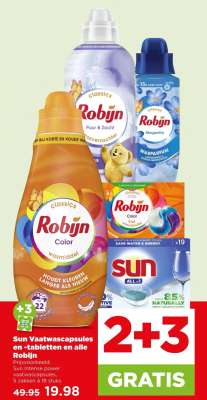 Sun Vaatwascapsules en -tabletten en alle Robijn