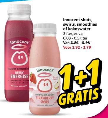 Innocent shots, swirls, smoothies of kokoswater