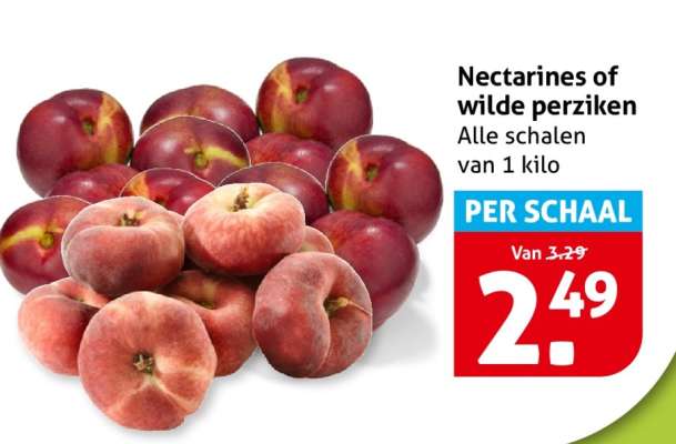 Nectarines of wilde perziken