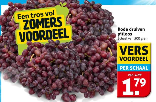 Rode druiven pitloos