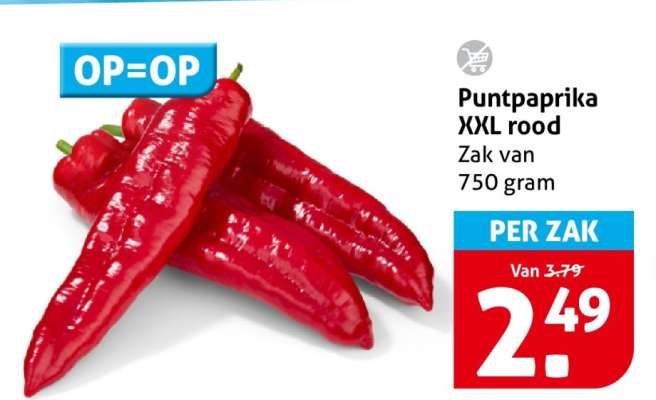 Puntpaprika XXL rood