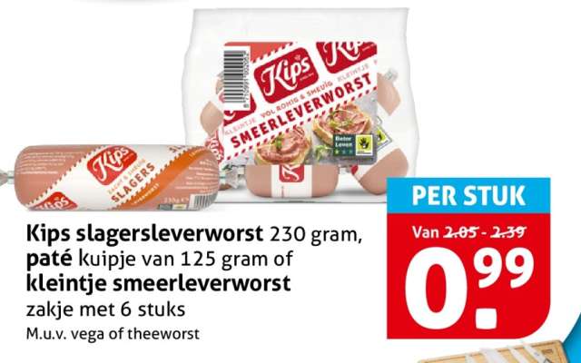 Kips slagersleverworst