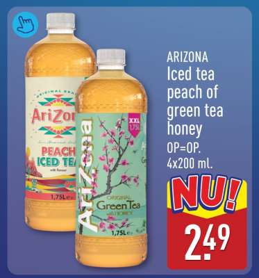 ARIZONA Iced tea peach of green tea honey