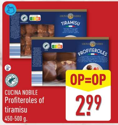 CUCINA NOBILE Profiteroles of tiramisu
