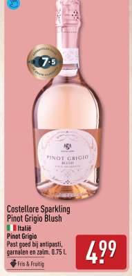 Costellore Sparkling Pinot Grigio Blush