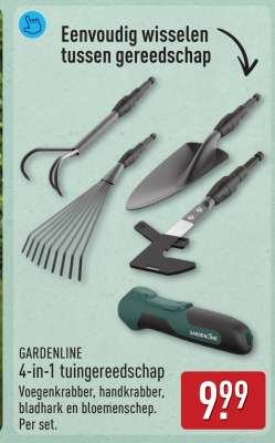 GARDENLINE 4-in-1 tuingereedschap