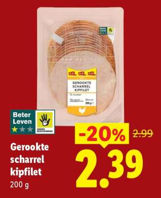 Gerookte scharrel kipfilet