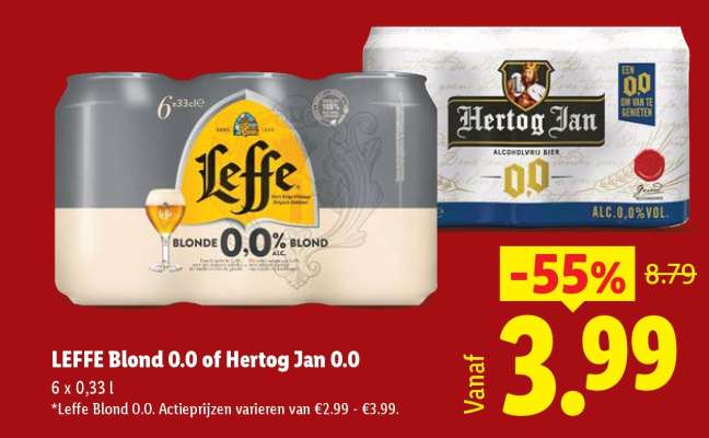 LEFFE Blond 0.0 of Hertog Jan 0.0