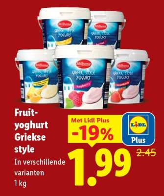 Fruit-yoghurt Griekse style