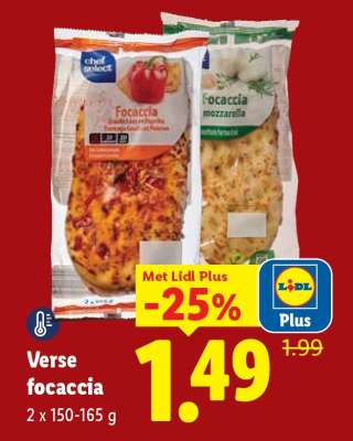 Verse focaccia