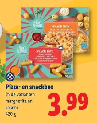 Pizza- en snackbox