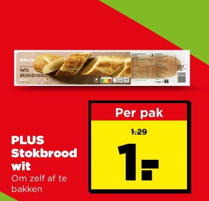 PLUS Stokbrood wit