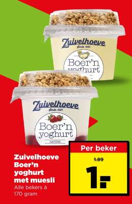 Zuivelhoeve Boer'n Yoghurt met Muesli
