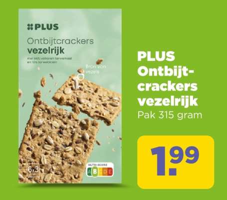 PLUS Ontbijtcrackers vezelrijk