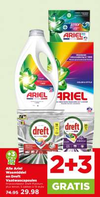 Alle Ariel Wasmiddel en Dreft Vaatwascapsules