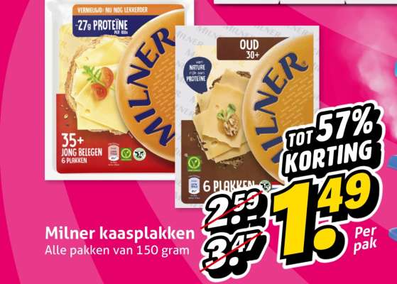 Milner kaasplakken