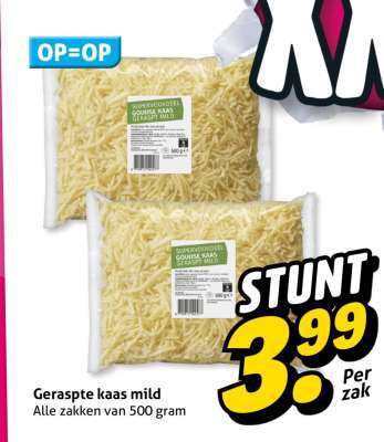 Geraspte kaas mild