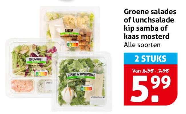 Groene salades of lunchsalade