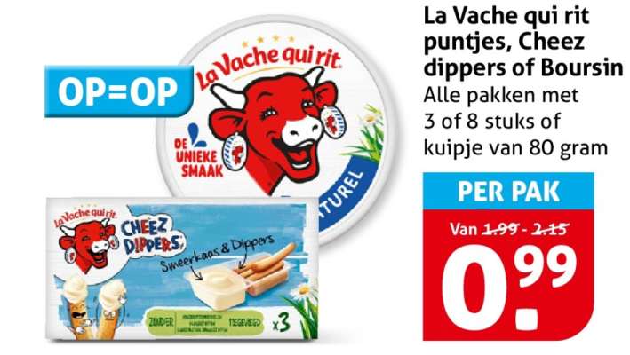 La Vache qui rit puntjes, Cheez dippers of Boursin