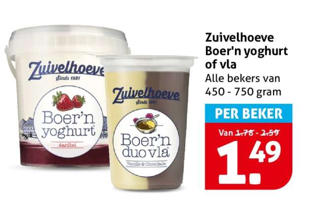 Zuivelhoeve Boer'n yoghurt of vla