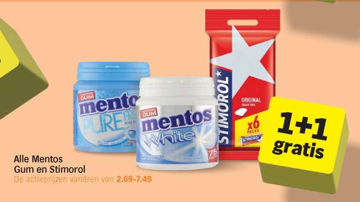 Alle Mentos Gum en Stimorol