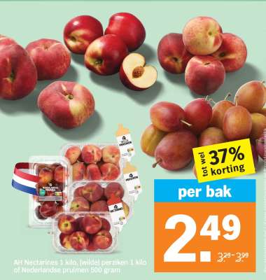 AH Nectarines, (wilde) perziken of Nederlandse pruimen
