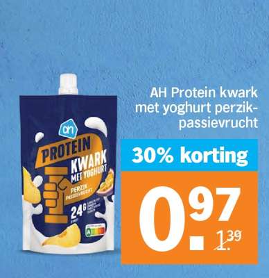 AH Protein kwark met yoghurt perzik-passievrucht
