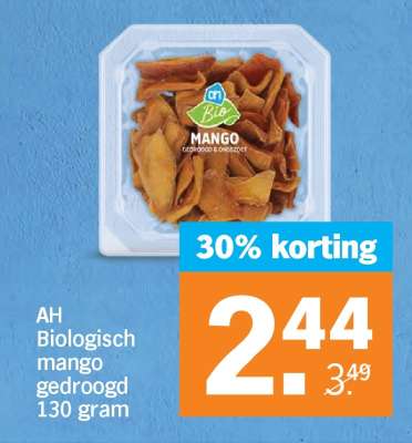 AH Biologisch mango gedroogd 130 gram
