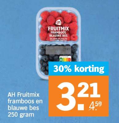 AH Fruitmix framboos en blauwe bes