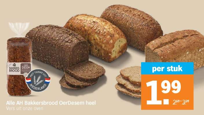 Alle AH Bakkersbrood OerDesem heel