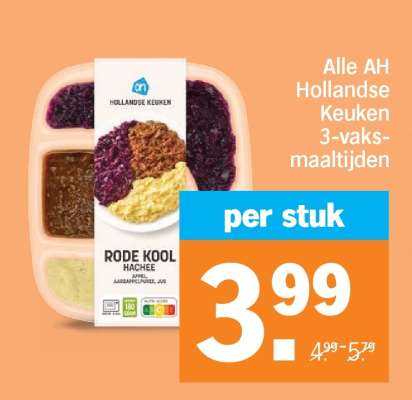 Alle AH Hollandse keuken 3-vaks-maaltijden