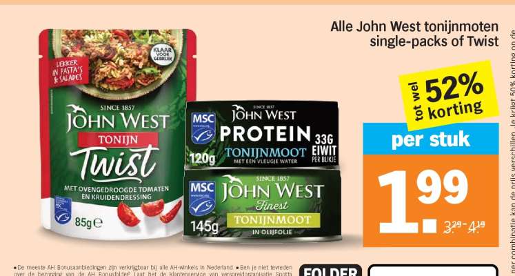 John West tonijnmoten single-packs of Twist