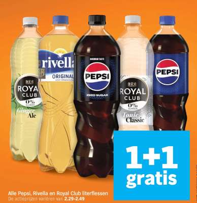 Pepsi, Rivella en Royal Club literflessen