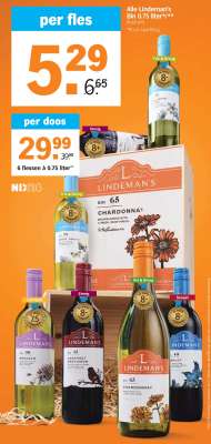 Alle Lindeman’s Bin 0.75 liter