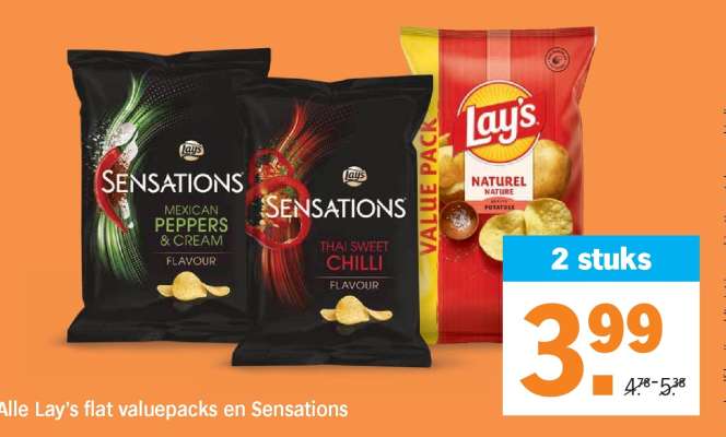 Lay's flat valuepacks en Sensations