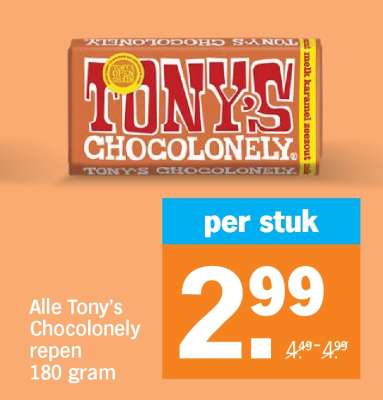 Tony's Chocolonely repen 180 gram