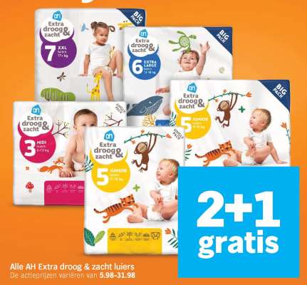 AH Extra droog & zacht luiers