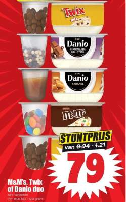 M&M's, Twix of Danio duo