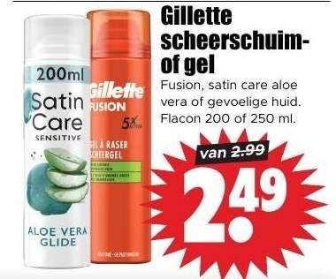 Gillette scheerschuim- of gel