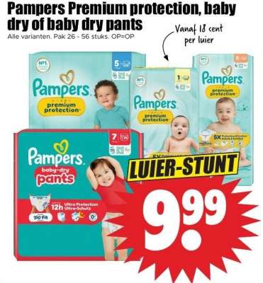 Pampers Premium protection, baby dry of baby dry pants
