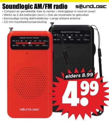 Soundlogic AM/FM radio
