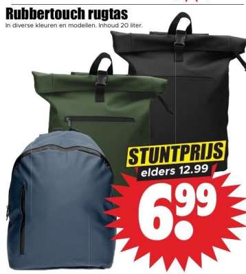Rubbertouch rugtas