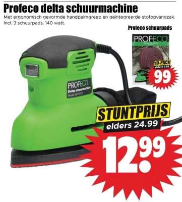 Profeco delta schuurmachine